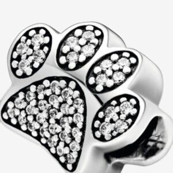 Pandora Sparkling Paw Print Charm - Picture 3 of 5